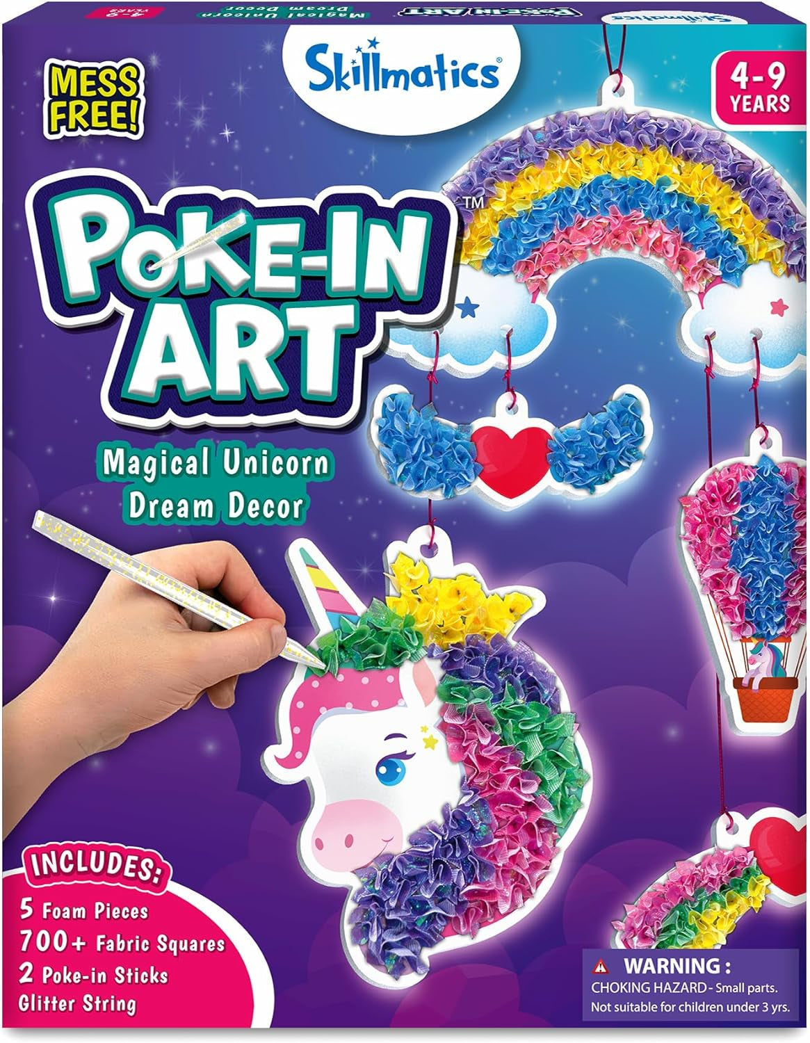 Poke-In Art - Magical Princesses, Mess-Free Fun for Kids, DIY Wood Craft Kits, Creative Activity, Gifts for Girls & Boys Ages 4, 5, 6, 7, 8, 9